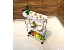 China Plastic Sundries Rolling Home Storage Carts With 4 Universal Wheels Flexible Moving supplier