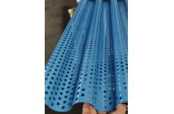 China Veneered Corrugated Aluminum Wall Panels Non Perforated Silver Grey supplier
