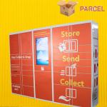 Outdoor Indoor 24 Hours Red Secure Parcel Delivery Drop Lockers for Carrier for sale