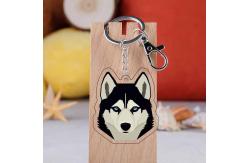 China Custom Holographic Acrylic Keychain , Cute Animal Design Acrylic Picture Keychain supplier
