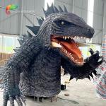 Outdoor Custom Animatronics Godzilla Monster Volcano In Amusement Park