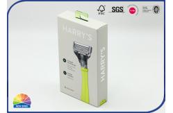 China Matte Lamination Razor Package Drawer Paper Box With Plastic Hook supplier