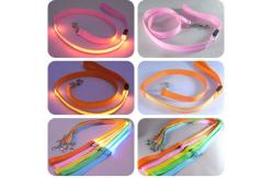China 120cm Led Dog Leash Rechargeable USB Illuminated Dog Leash Personalized supplier
