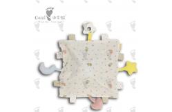 China Eco Friendly Brown Sleepy Sheep White Plush Comforter 27 X 27cm supplier