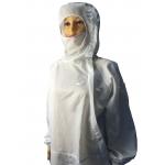 Biotech / Pharmaceutical ESD Safe Materials Cleanroom ESD Suit With Hood And Facemask for sale