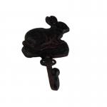 Antique Cute Rabbit Cast Iron Hat Hooks Cast Iron Crafts for sale