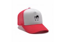 China Polyester Foam Front 5 Panel Trucker Hat High Crown Mesh Back supplier