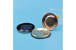 China Silver Tinplate Paper Tube Plug Lid With Silk Screen Printing Logo supplier