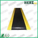 Yellow And Black ESD Rubber Mat With PVC / EPDM Foam / Rubber Material for sale