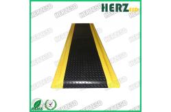 China Yellow And Black ESD Rubber Mat With PVC / EPDM Foam / Rubber Material supplier