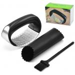 Stainless Steel Garlic Mincer Crusher and Peeler Garlic Press Rocker Kitchen Supplies for sale