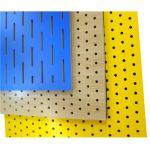 Fireproof Slot Perforated Wood Sheets Restaurant Acoustic Wood Panels for sale
