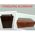 Square Wood Grain Wardrobe Frame Aluminium Profile For Construction Material for sale