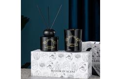 China Black White Bottle Jar Natural Fragrance Scent Candles Reed Diffuser Gift Set supplier