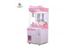 China 7 Inch Screen Claw Toys Machine Pink Grid Hydraulic Knuckle Boom Crane Machine supplier