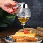 No Drip Plastic Honey Sugar Syrup Dispenser Container With Storage Stand / Stopper
