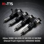 Fuel Injector 095000-6593 for Crawler Excavator Hino J08E  for SK200-8 SK330-8 SK350 Engine for sale