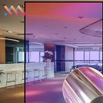 Visible and Colorful Function Self Adhesive Glass Film for Shining Transparent Rainbow Effect Stickers in Office Supermarket for sale