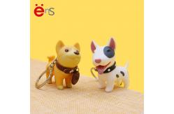 China Dog Shape Promotional Plastic Keychain Non Phthalate PVC PU material supplier