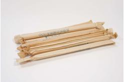 China Pointed Biodegradable PLA Straws 12x230mm With Paper Wrap supplier