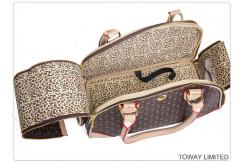 China  				Design Classic Dog Handbag Grid PU Quality Leather Pet Carriers 	         supplier