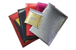 China Shiny Metallic Bubble Mailers , Aluminium Foil Holographic Bubble Mailers supplier