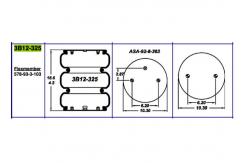 China 3B12-325 Industrial Air Spring Goodyear Triple Convoluted 578933103 supplier