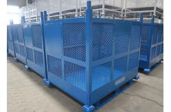China Stackable Forklift Stillage Bin Mesh Pallet Cages Drop Front supplier