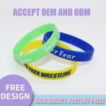 Sports Printed Silicone Wristbands Customizable Debossed Bracelets