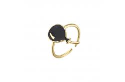 China Balloon Dripping Oil Rings Adjustable 14k Gold Enamel Ring ODM supplier