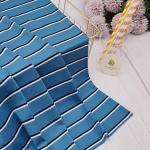 Summer Mercerized Cotton Fabric 200g 170cm Breathable Striped Shirt Material for sale