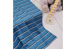 China Summer Mercerized Cotton Fabric 200g 170cm Breathable Striped Shirt Material supplier