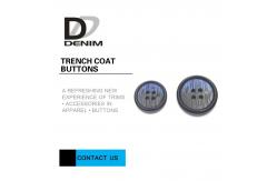 China Dark Navy Brushed Fancy Plastic Buttons , Black Coat Buttons With Four Eyes supplier