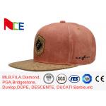 5 Panels Fitted Adjustable Snapback Hat , Awesome Womens Flat Brim Hat for sale