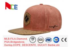 China 5 Panels Fitted Adjustable Snapback Hat , Awesome Womens Flat Brim Hat supplier
