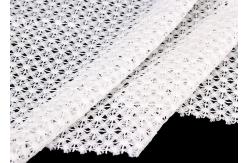 China DTM French Venice Guipure Lace Fabric Embroidered Chemical Poly Milk For Apparel supplier