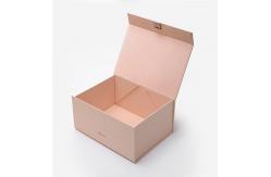 China Light Pink Flat Foldable Packaging Box Rigid Customized Design 2mm Thickness supplier