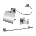 Luxury Modern Bathroom Hardware Sets Stainless Steel 304 Satin Wall Installation for sale