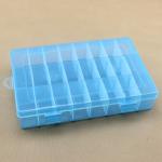Blue 24 Grid Plastic Organizer Box Removable Divider Storage Case for sale