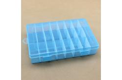 China Compact and Versatile Blue 24 Grid Plastic Organizer Box with Removable Dividers supplier