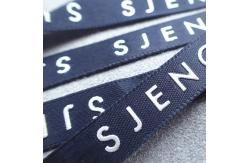 China Recycle End Folded Damask Screen Printing Clothing Labels supplier