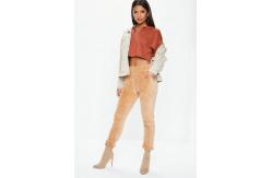 China Rust Zip Front Custom Crop Top Clothing Women supplier