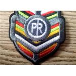 Durable Colorful Embroidered Patches Of Brand Logo For Garment for sale