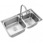 AG5519 SUS304 Under Counter Kitchen Sink Double Rectangle Shape Bowl for sale