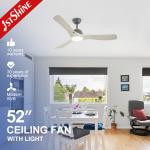 Pure Copper Motor LED Ceiling Fan with Remote Control and App Control Modern Design for sale