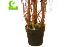 China lifelike 90cm Artificial Boxwood Topiary Outdoor With Multi Nature Trunk supplier