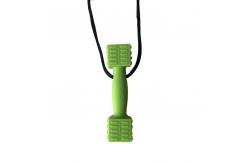 China Hammer Shape Silicone Baby Teether Food Grade Soft Infant Chew Toy With Thread supplier
