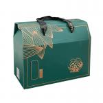 Reusable Cardboard Food Packaging Box Takeaway Kraft Gable Boxes With Handle