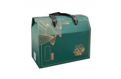 China Reusable Cardboard Food Packaging Box Takeaway Kraft Gable Boxes With Handle supplier