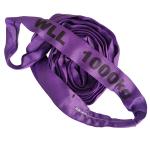 Soft 1 Ton Polyester Endless Round Sling Purple Color 43mm Width For Lifting for sale